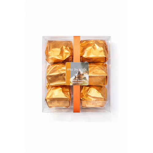 Boîte transparente de 6 marrons glacés premium avec ruban – Ets Dupleix