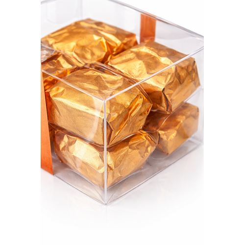 Boîte transparente de 6 marrons glacés premium avec ruban – Ets Dupleix