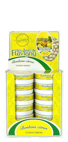 12 Boîtes oval Anis Flavigny goût citron 50gr