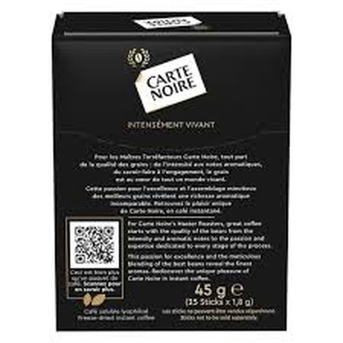 Carte Noire Soluble Classique la boîte de 45g - 25 sticks Carte Noire Soluble Classique la boîte de 45g - 25 sticks