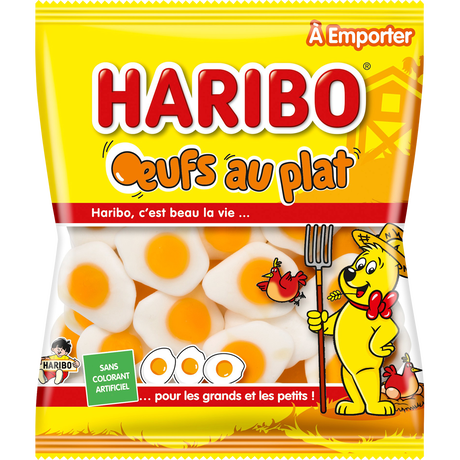 Carton de 30 sachets Œufs au plat 120gr Haribo