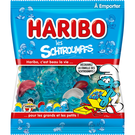Schtroumpfs, HARIBO,4 sachets 120gr= 480gr