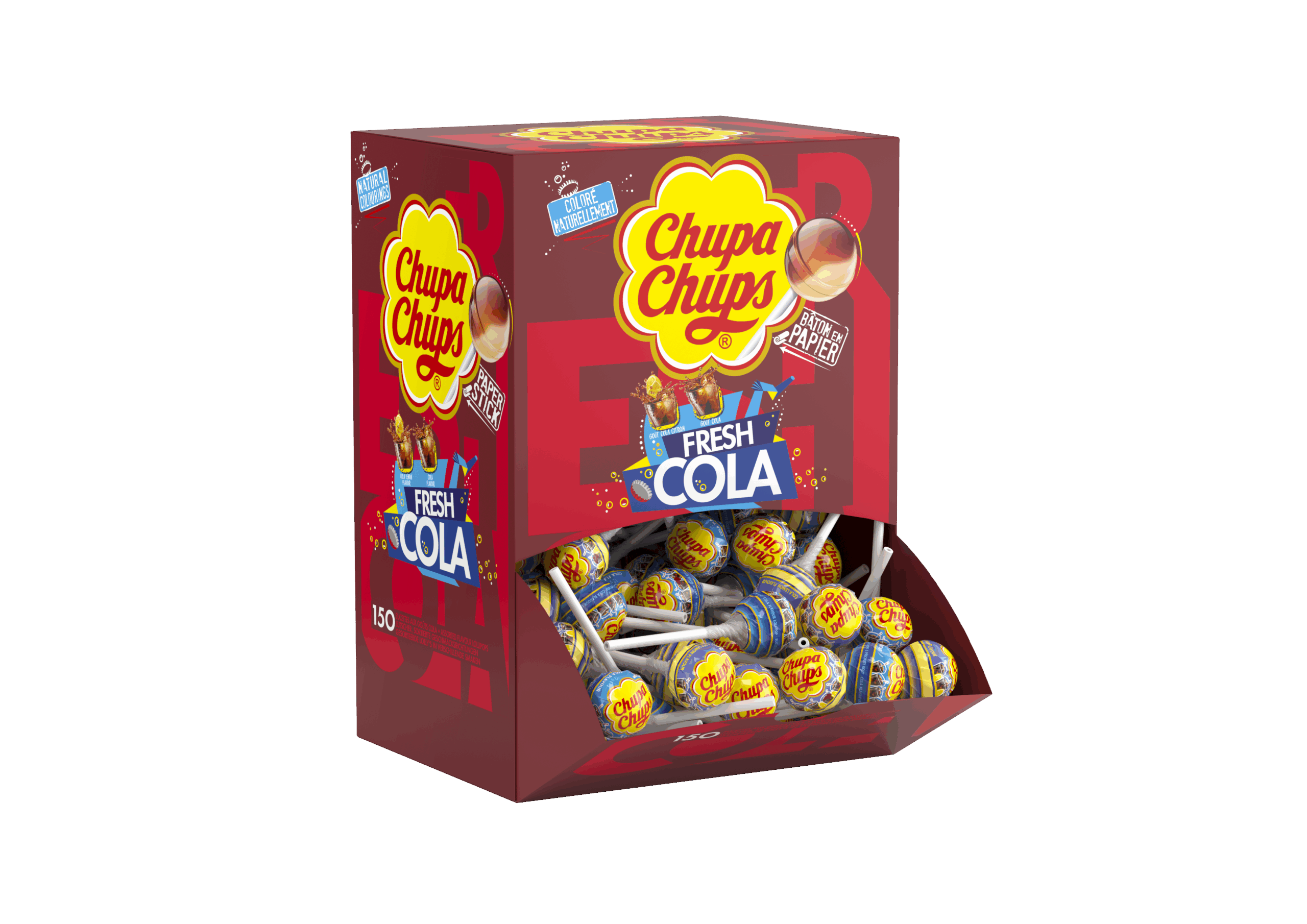 Tubo de 150 sucettes Fresh Cola 1.3Kg Chupa Chups