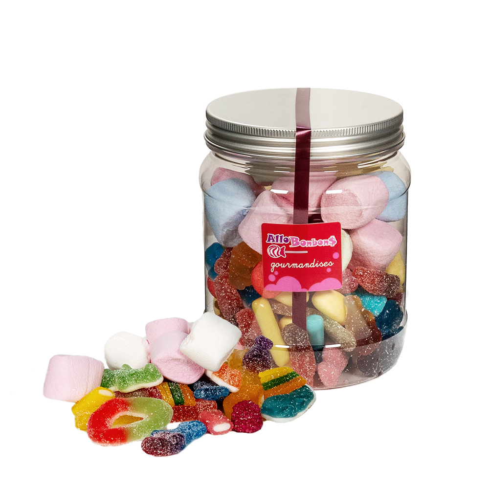 Assortiment de confiserie dans un tubo de 450gr, Allobonbons gourmandises !