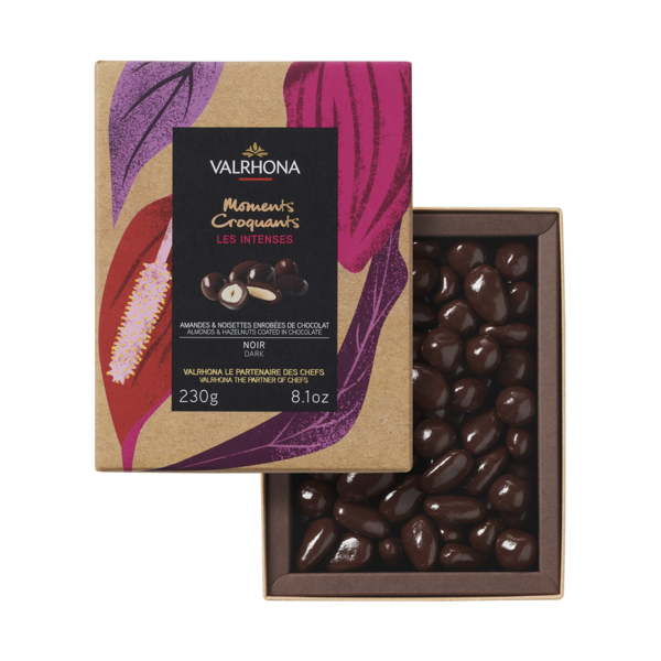Coffret Les Intenses amandes et noisettes chocolat noir 230g Valrhona