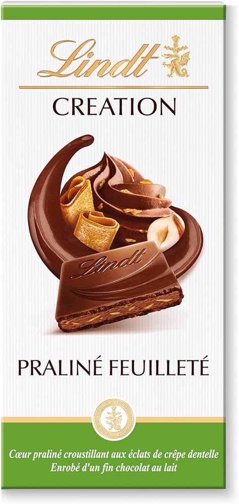 Tablette Praliné Feuilleté 150gr Lindt Création