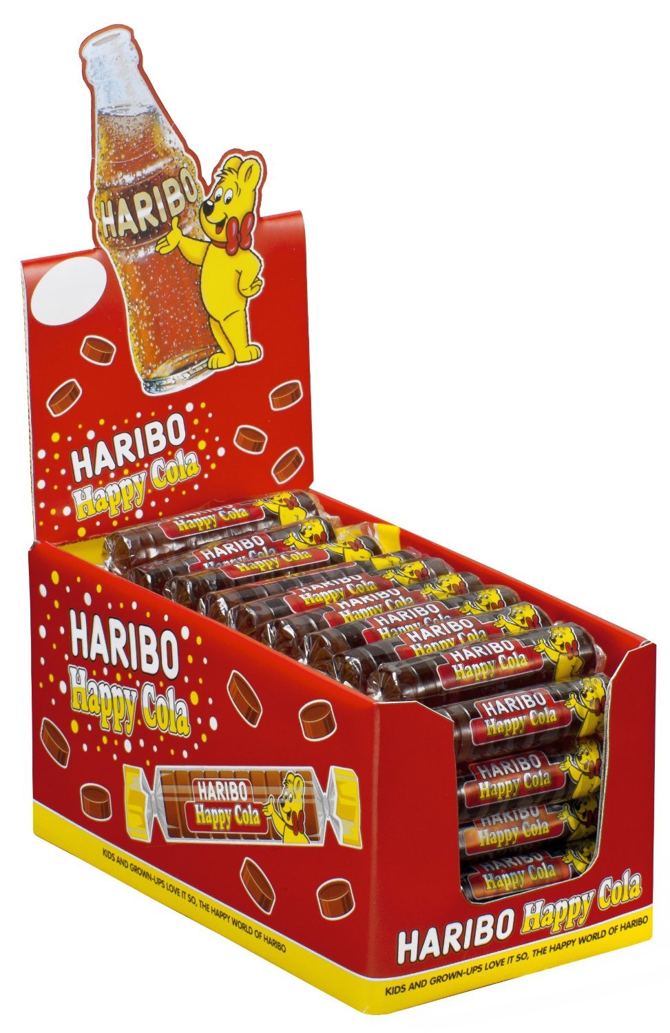 Display de 40 Mega Roulettes Happy Cola 45gr Haribo