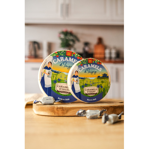 Caramels d’Isigny beurre salé – Boîte bois Normandie 150 g