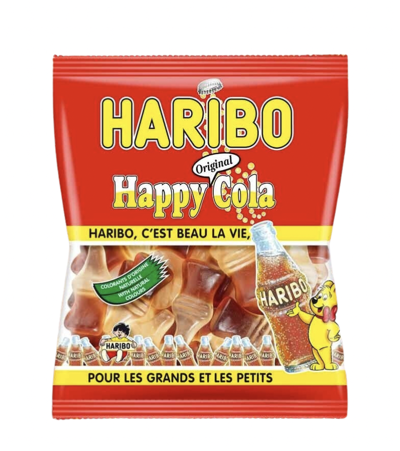 Happy cola , HARIBO, 4 sachets 120gr= 480gr