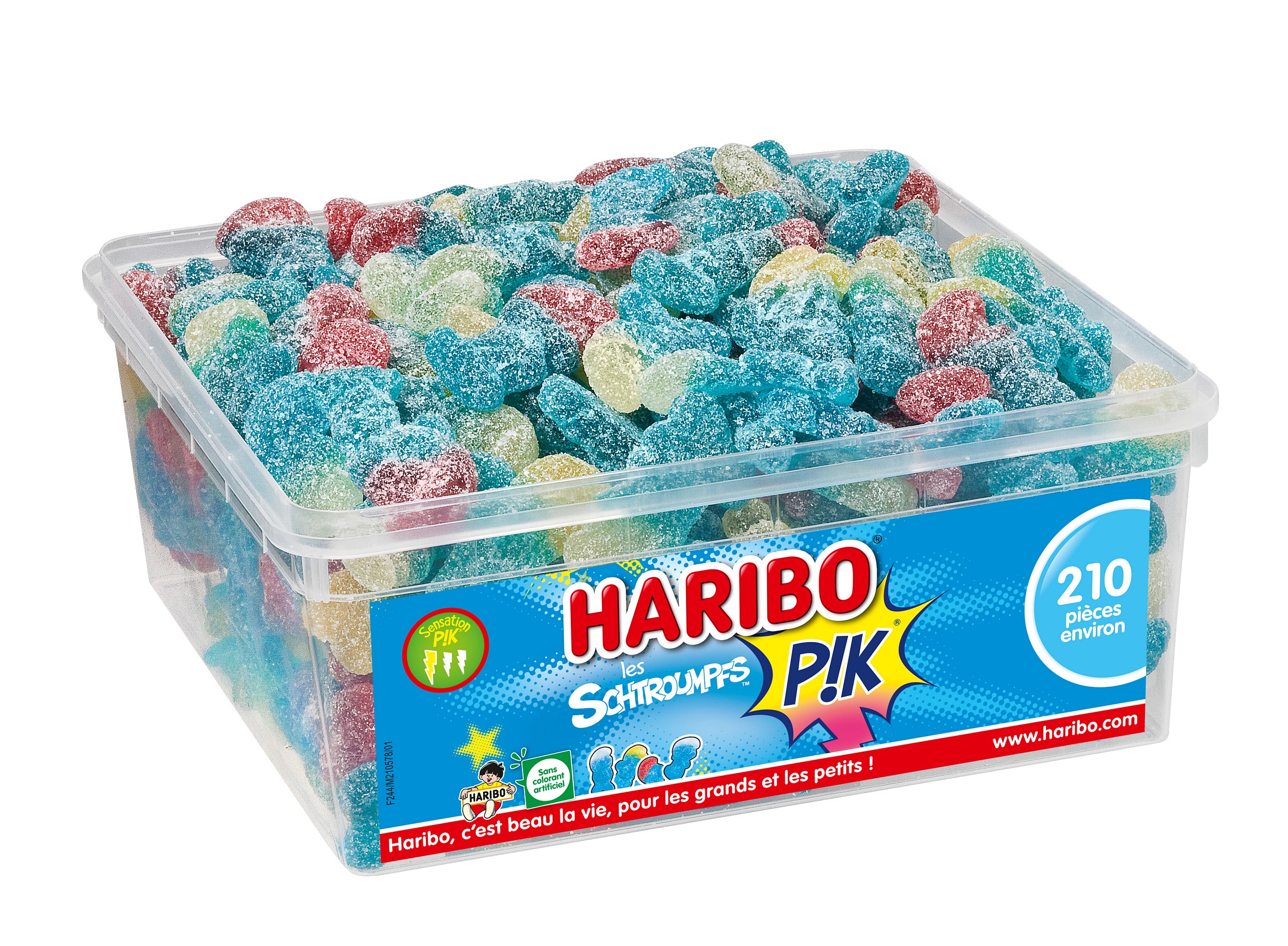 Bac de 210 pièces Schtroumpfs Pik Haribo