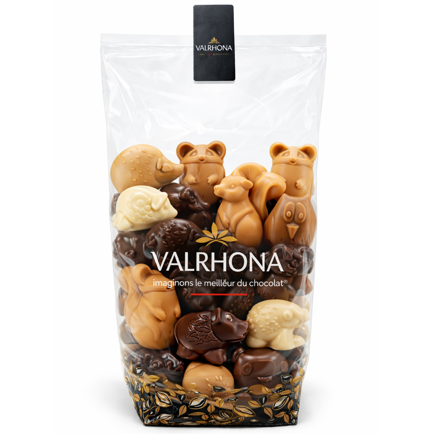 Animaux de la forêt assorti praliné amande noisette 300gr Valrhona