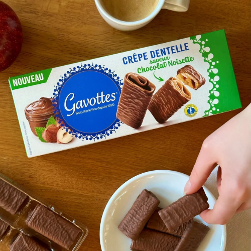 TM1324100010-2 Etui Crêpe Dentelle18pcs chocolat au lait noisette 90gr Gavottes