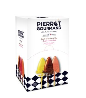 Boite de 100 sucettes assortis 1.3Kg Pierrot Gourmand