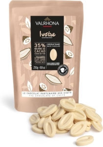 Chocolat blanc Valrhona Ivoire 35% en tablette de 250g