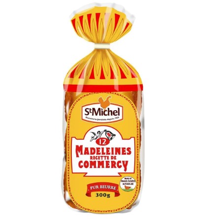 Sachet de 12 Madeleines St Michel recette de Commercy nature 300gr