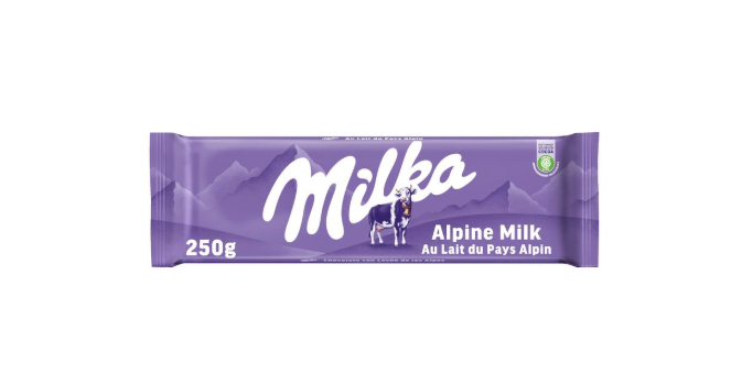 Tablette de Chocolat Milka au Lait du Pays Alpin 250g