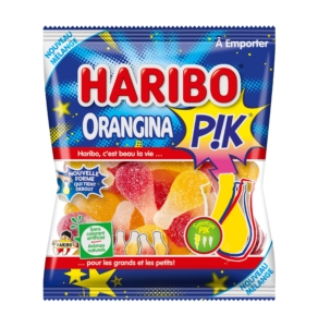 Carton 30 sachets Haribo Orangina Pik 120g – bonbons gélifiés goût Orangina