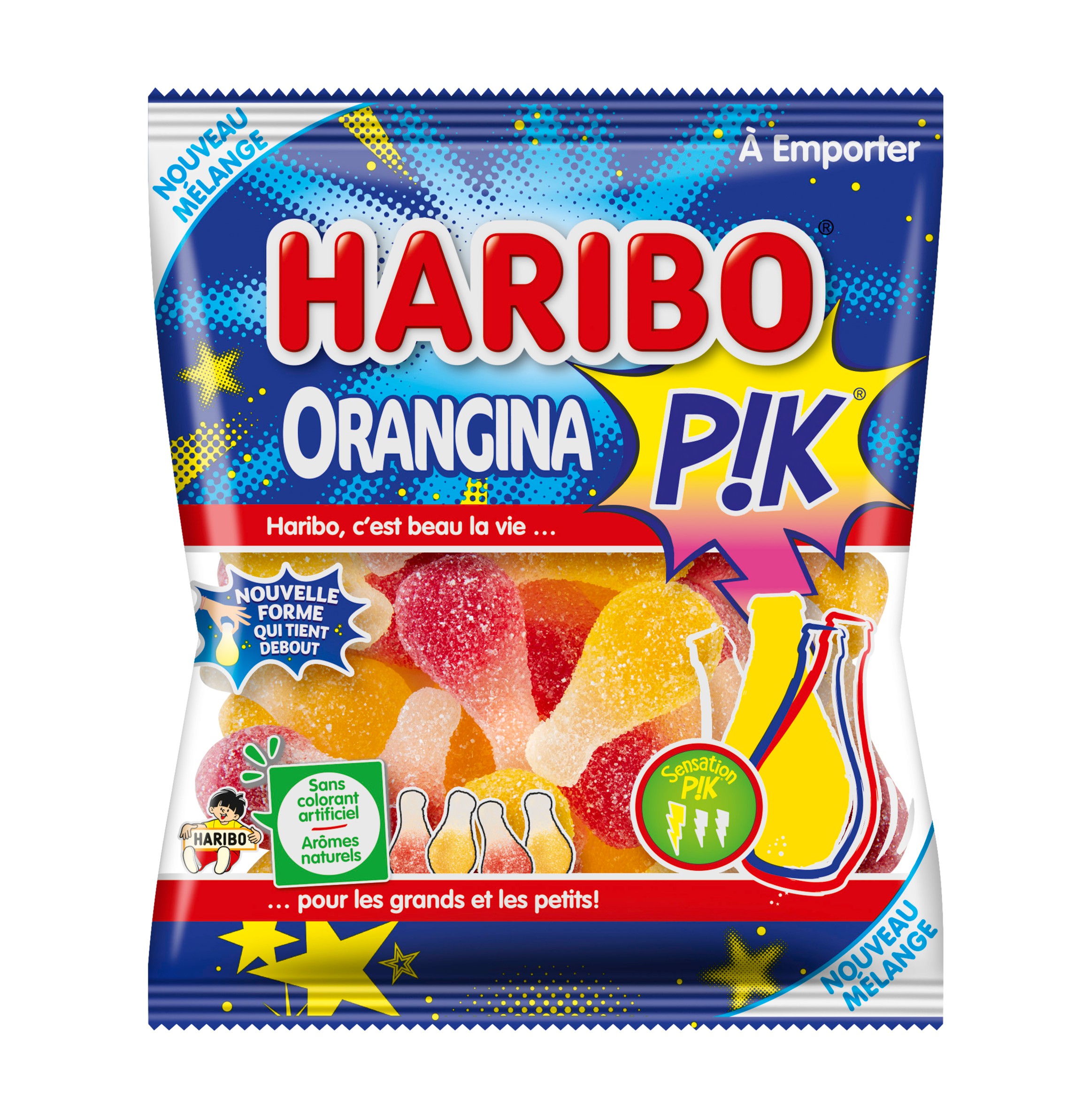 Carton 30 sachets Haribo Orangina Pik 120g – bonbons gélifiés goût Orangina
