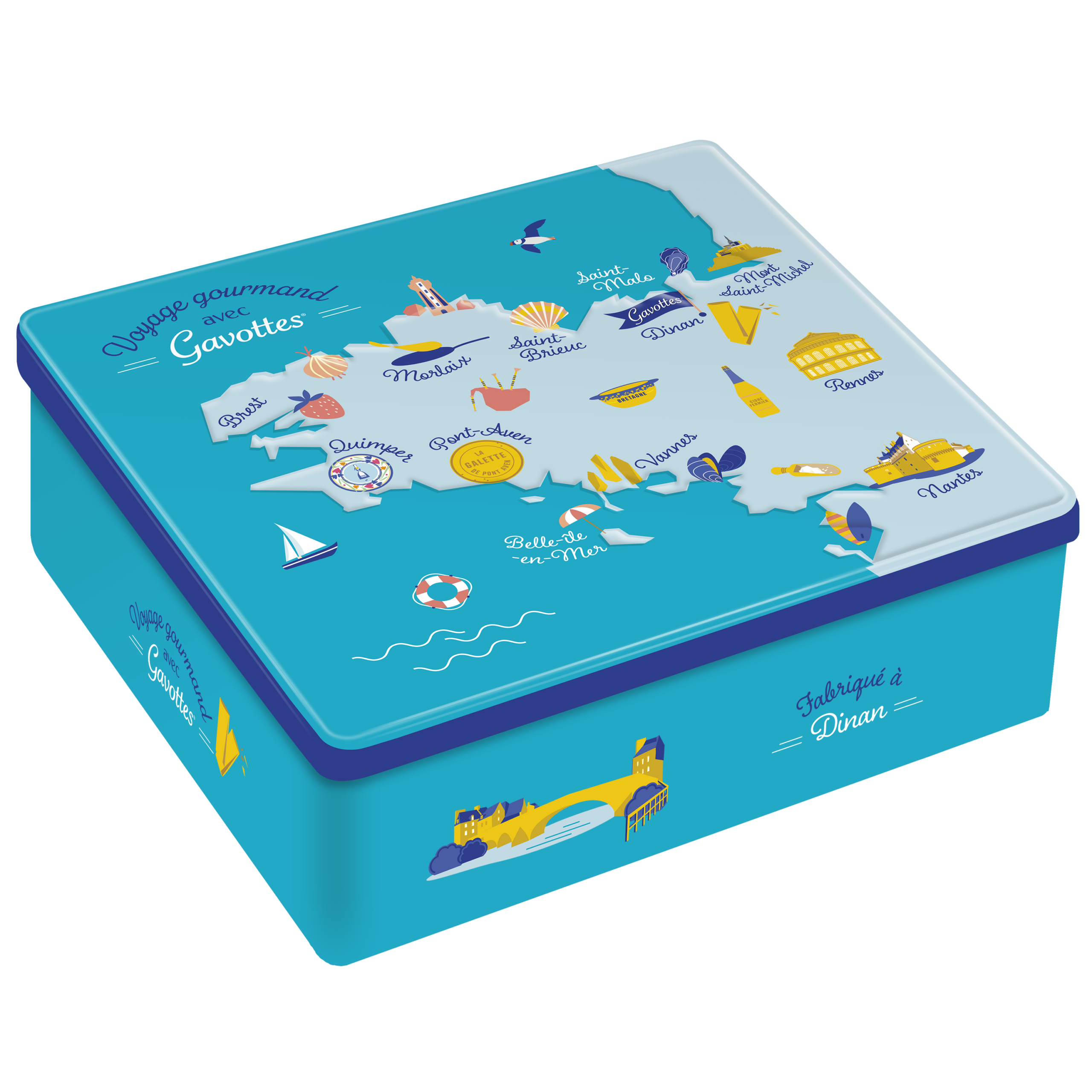 Boite métal crêpes dentelle nature 500g Gavottes