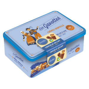Coffret vintage crêpes dentelles chocolat au lait 180g – emballage rétro
