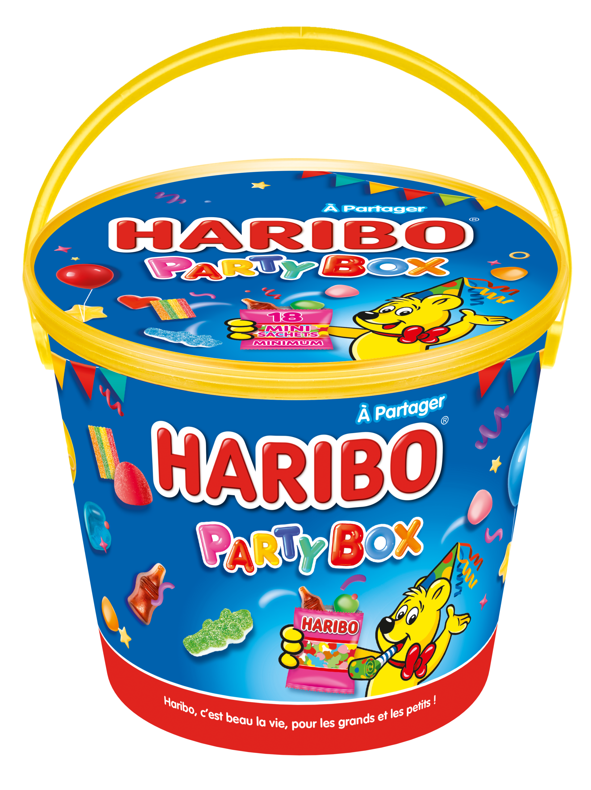SEAU PARTY BOX HARIBO 650g – Assortiment de Bonbons Festifs