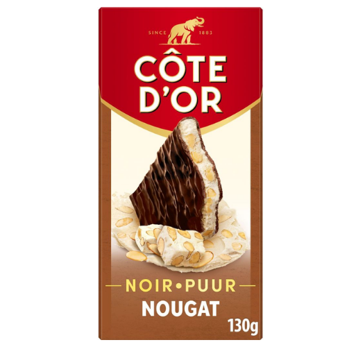 Tablette Noir Nougat 130gr CÔTE D'OR