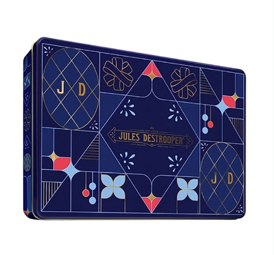 Boîte Métal Jules' Gift Tin 350g – Assortiment de Croquants aux Amandes & Galettes Fines au Beurre