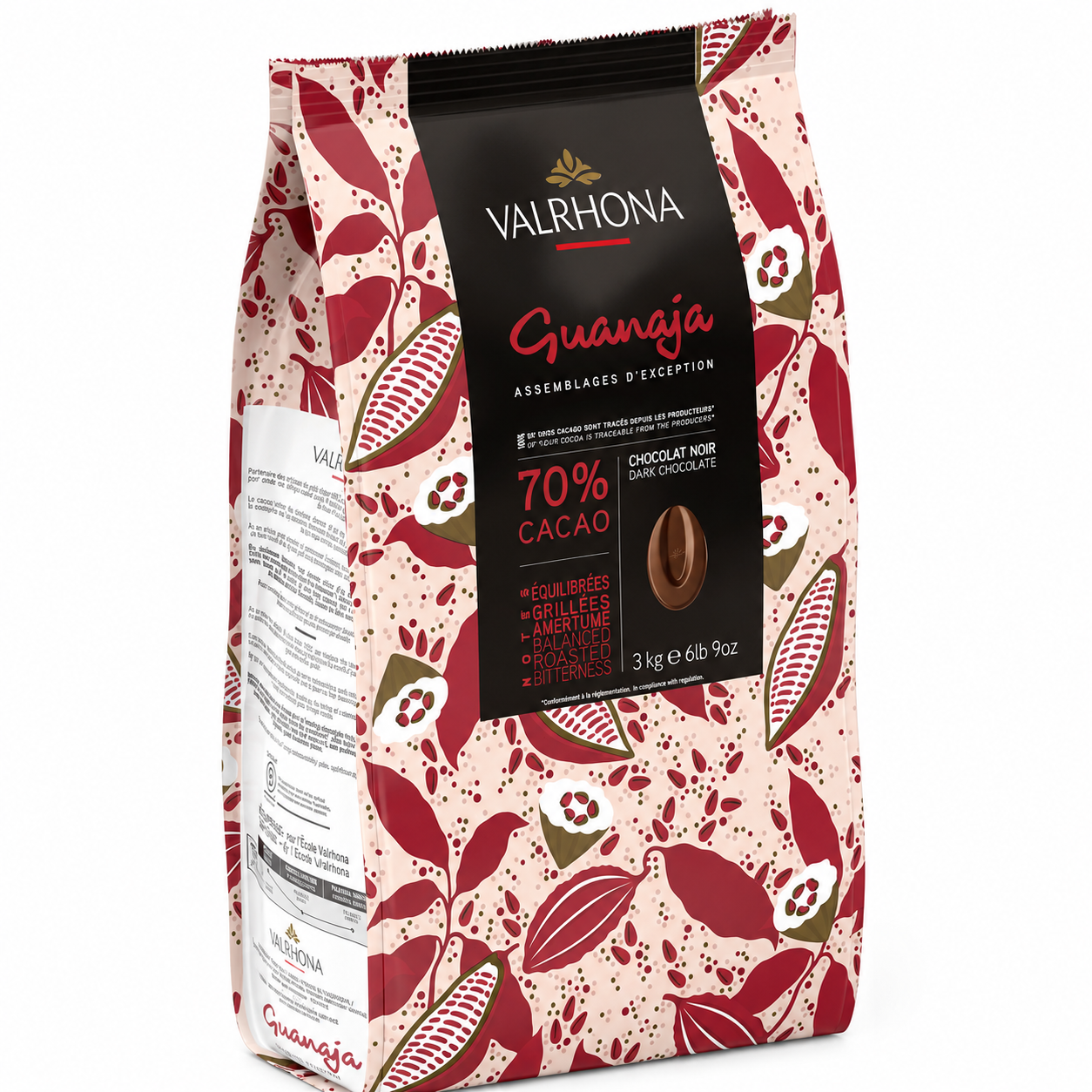 Sac de fèves Guanaja noir 70% 3kg Valrhona