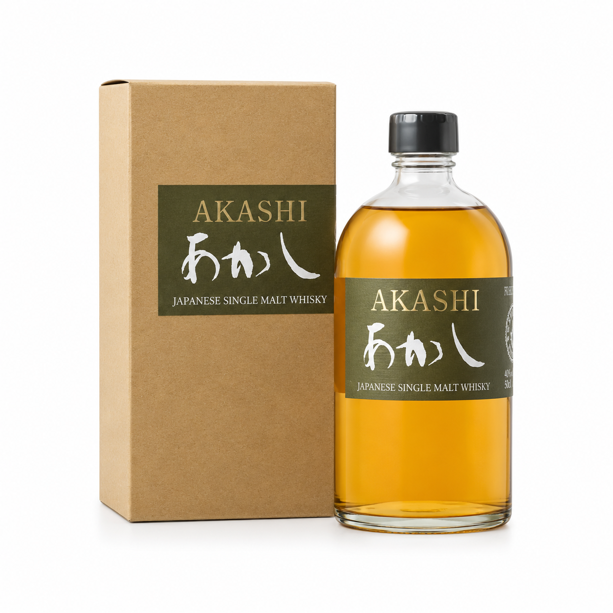 Whisky Akashi Single Malt 50cl – Whisky Japonais Premium, Édition Distillée à la Main