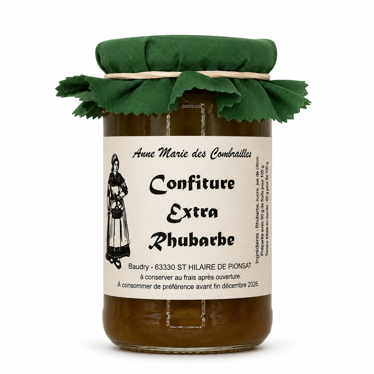 CONFITURE RHUBARBE 370gr