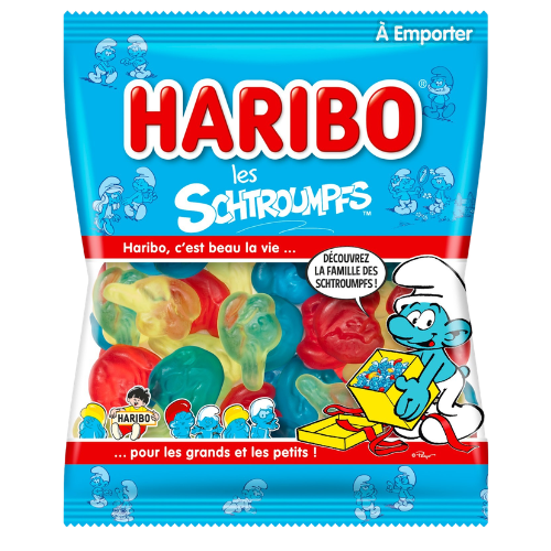 Carton de 30 sachets Schtroumpfs 120gr Haribo