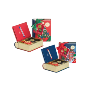 Coffret livre chocolat Venchi Noël, un délice vintage à savourer.