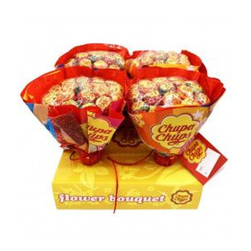Chupa Chups, bouquet coloré de sucettes, parfait pour les fêtes et les anniversaires.