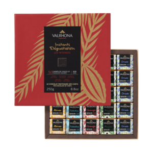 Coffret Les Intenses Valrhona 50 carrés chocolat noir 250g
