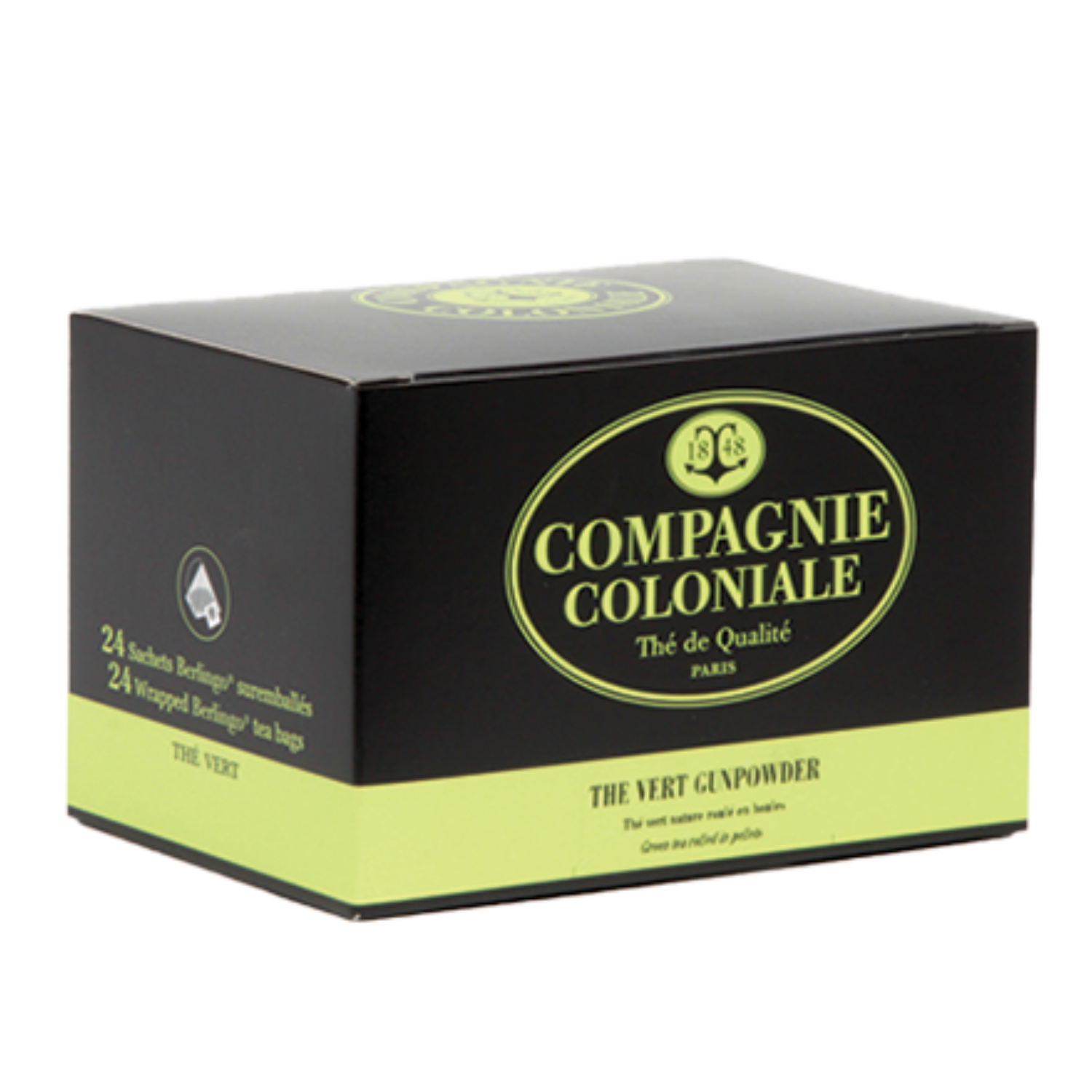 Thé vert Gunpowder en sachets, 24 unités, 50g, Compagnie & Co
