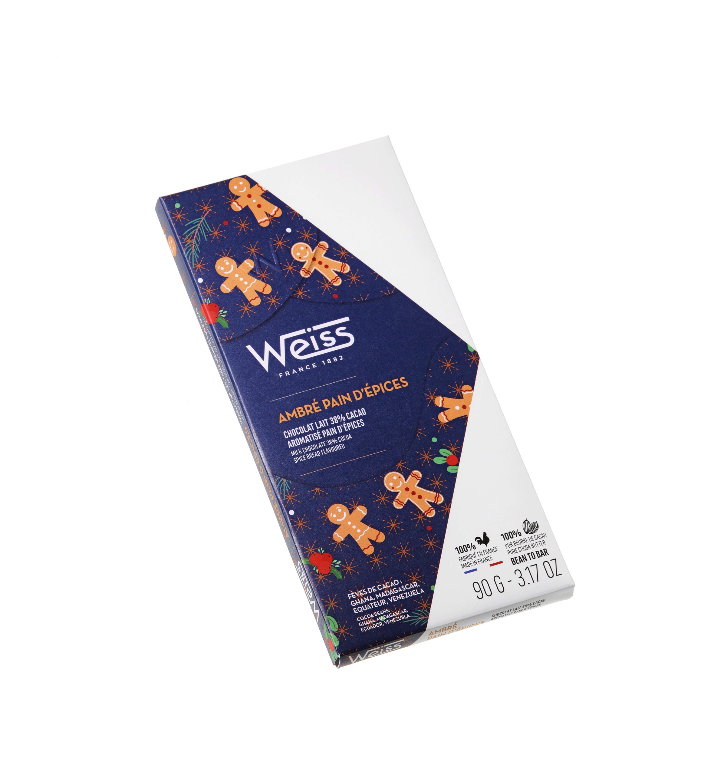 Tablette de chocolat au lait Pain d'épice 90gr Weiss