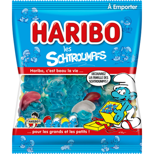 Schtroumpfs, HARIBO,4 sachets 120gr= 480gr