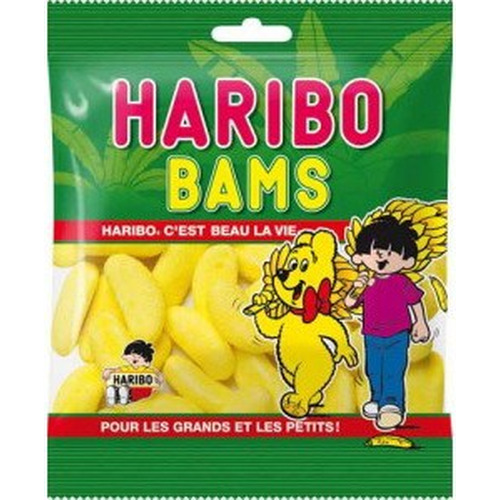 Bananes HARIBO , 4 sachets 120gr= 480gr