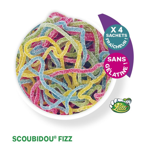 SCOUBIFIZZ LUTTI, 4 sachets de 100g = 400gr