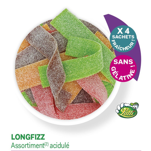 LUTTI Longfizz - 4 sachets de 100 g