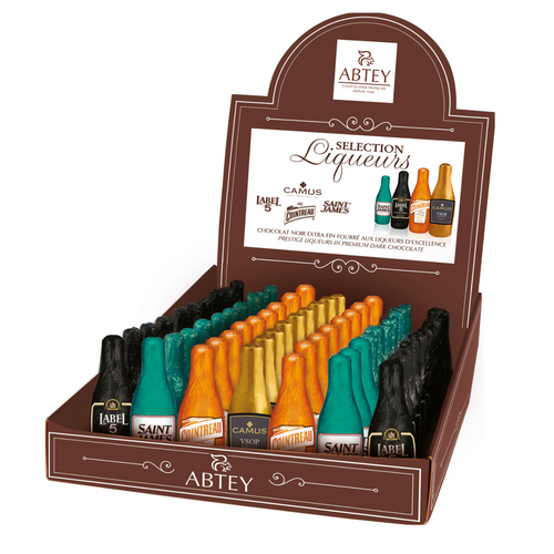 Casier de 70 bouteilles liqueurs assorties 910 g Abtey