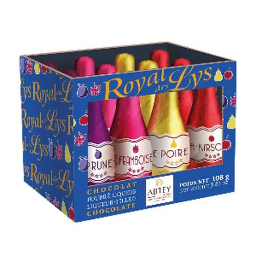 Casier 12 pièces de bouteilles liqueurs Royal de Lys Abtey 81 g
