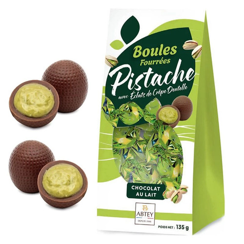 Sachet boules fourrées pistaches 135g