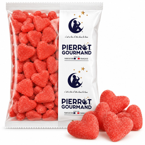 COEURS FRAISE, PIERROT GOURMAND, SAC 1 KG