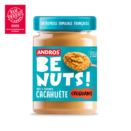 Pâte à Tartiner BE NUTS Cacahuète Croquante 325g – ANDROS
