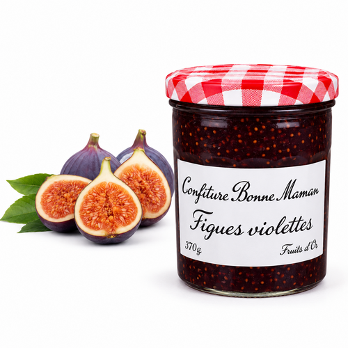 Confiture Bonne Maman Figue et Violette 370g – Pot en verre traditionnel