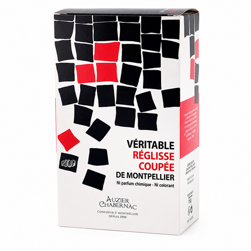Boîte de véritable réglisse coupée de Montpellier 1 kg Auzier