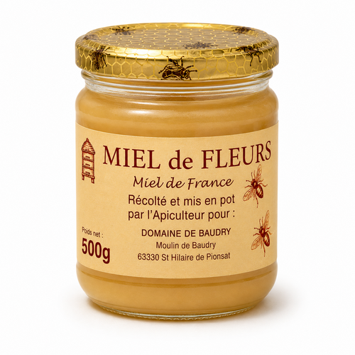 Miel de fleurs crémeux 500 g Baudry