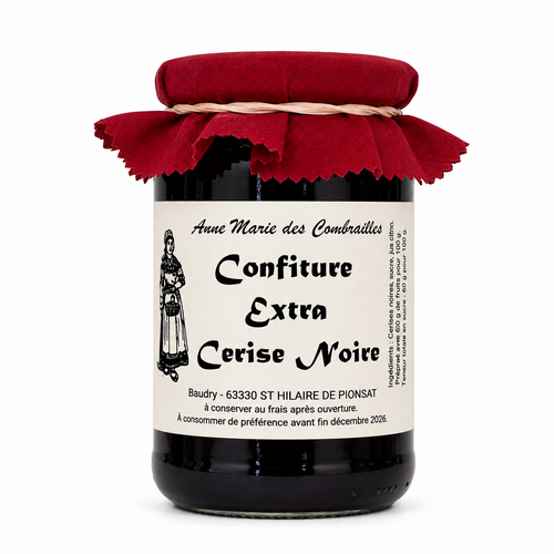 Confiture cerise noire 370 g Baudry