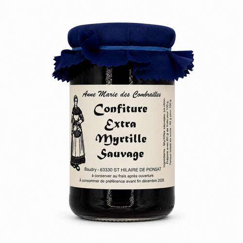 Confiture myrtille sauvage extra 370 g Baudry